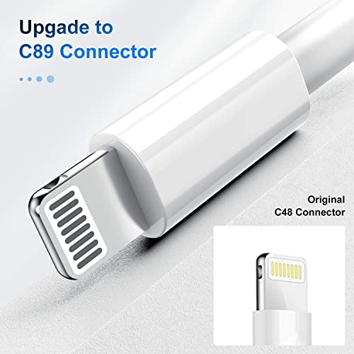 3 Pack Apple MFi Certified Charger Cable 6ft, Lightning to USB Cable Cord 6 Foot, 2.4A Fast Charging,Apple Phone Long Chargers for iPhone 13/12/11/11Pro/11Max/ X/XS/XR/XS Max/8/7/6