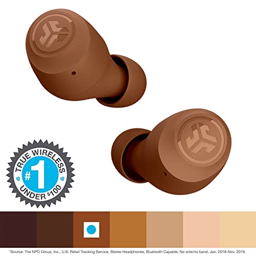 JLab Go Air Tones True Wireless Earbuds Designed with Auto On and Connect, Touch Controls, 32+ Hours Bluetooth Playtime, EQ3 Sound, and Dual Connect, Natural Earthtone Color (1615 C)