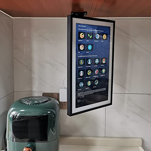 Under-Cabinet Mount， for Amazon Echo Show 15，Keeps Echo Off The Counter and Turns Side to Side，Ceiling or Under-Cabinet Mount Black 026-01