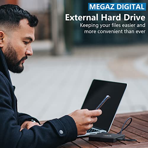 320GB External Hard Drive - MegaZ Backup Slim 2.5'' Portable HDD USB 3.0 for PC, Mac, Laptop, PS4, Xbox one and Chromebook, 3 Year Warranty
