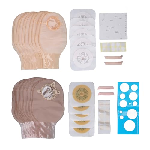 Abs Ostomy Pouch, Nonwoven Colostomy Bag One Piece Ostomy Bag Leak Proof Portable Ostomy Pouch for Ileostomy Stoma Care(New)