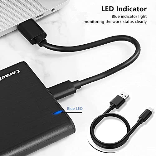 750GB Portable External Hard Drive USB-C USB 3.1 Mobile Ultrafast HDD Storage for PC, Mac, Desktop, Laptop, MacBook, Chromebook, Xbox One, Xbox 360, PS4 (Black)