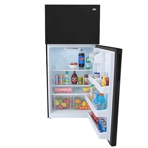 Avanti RA75V1B Apartment Refrigerator Freestanding Slim Design Full Fridge with Top Freezer for Condo, House, Small Kitchen Use, 7.4 cu.ft, Black