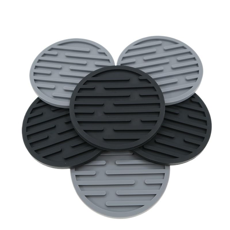 10 cm PVC mat, round heat-resistant tea coaster, coffee cup, tea cup, mug coaster to prevent furniture and tabletop damage, choice for home decoration bar living room kitchen, holiday, housewarming gi