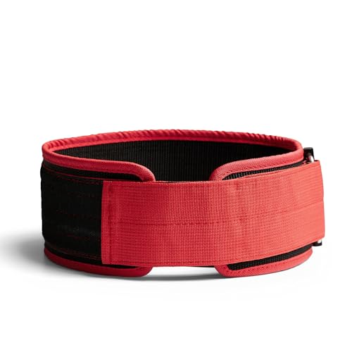 Gymreapers Quick Locking Weightlifting Belt for Bodybuilding, Powerlifting, Cross Training - 4 Inch Neoprene with Metal Buckle - Adjustable Olympic Lifting Back Support