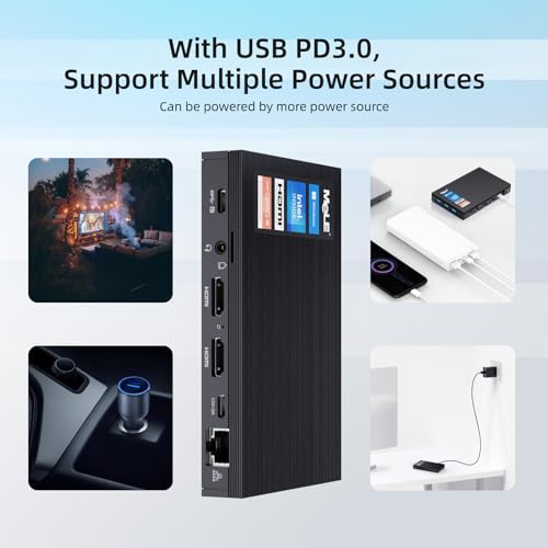 MeLE Quieter3C Fanless Mini PC. Windows 11 Pro Celeron N5105 16GB 512GB, Micro Computer Full Function Type C PD3.0, Small Form Factor Desktop WiFi6 Ethernet PXE Unlock BIOS Industrial Office Media