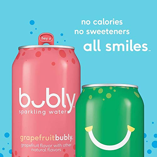 bubly Sparkling Water, Tropical Thrill 3 Flavor Variety Pack (Lime, Grapefruit, Mango), Zero Sugar & Zero Calories, Seltzer Water, 12 Fl Oz Cans (Pack of 18)