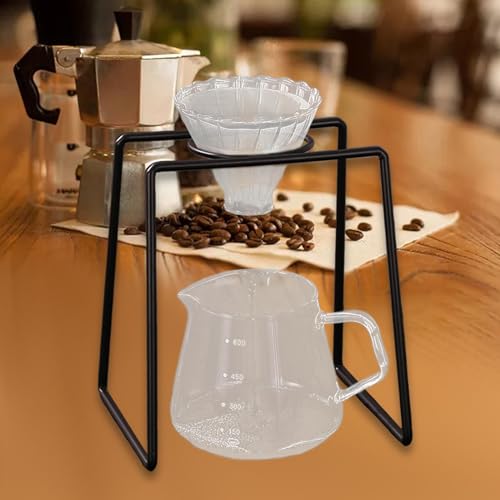 Pour Over Coffee Stand Coffee Dripper Holder Iron Frame Decoration Coffee Maker Accessories Coffee Station for Gift Kitchen, Style B