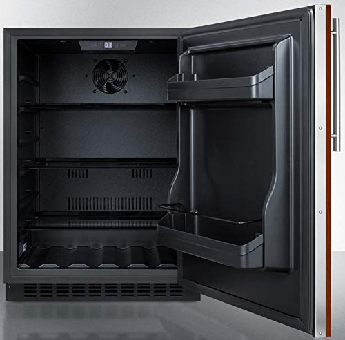 Summit AL54IF 24" ADA Compliant Commercial Compact Refrigerator with 4.8 cu. ft. Capacity Factory Installed Lock Frost Free Operation Open Door and High Temperature Alarm in Panel