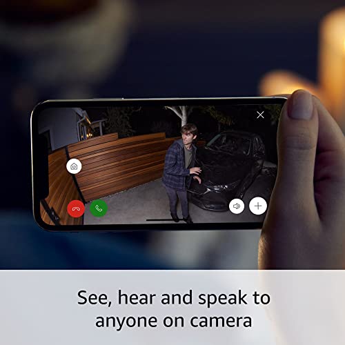 Ring Spotlight Cam Plus, Battery | Two-Way Talk, Color Night Vision, and Security Siren (2022 release) - White