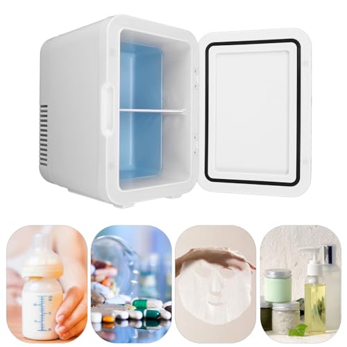 Mini Fridge, 6L Portable Makeup Fridge for Bedroom, USB Powered Portable Cooler Warmer Personal Refrigerator for Skincare Beverage Food Medication Home Office Car