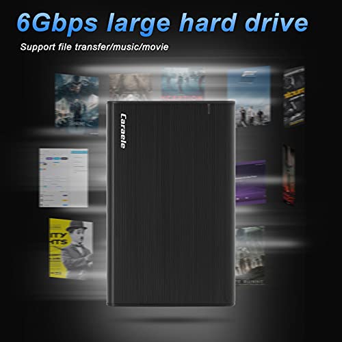 750GB Portable External Hard Drive USB-C USB 3.1 Mobile Ultrafast HDD Storage for PC, Mac, Desktop, Laptop, MacBook, Chromebook, Xbox One, Xbox 360, PS4 (Black)