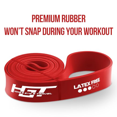 HGT Long Resistance Band - Extra Strength Latex-Free Workout Band for Women & Men - Supports Stretching, Yoga & Pilates - Exercise Equipment for Home/Gym Workouts