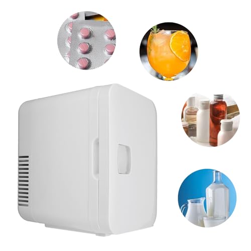 TOPINCN Mini Fridge, USB Personal Refrigerator for Skincare Beverage Food Medication, 6L Cosmetic Makeup Mini Fridge for Skin Care