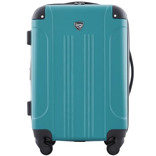 Travelers Club Chicago Hardside Expandable Spinner Luggages, Teal, 20" Carry-On