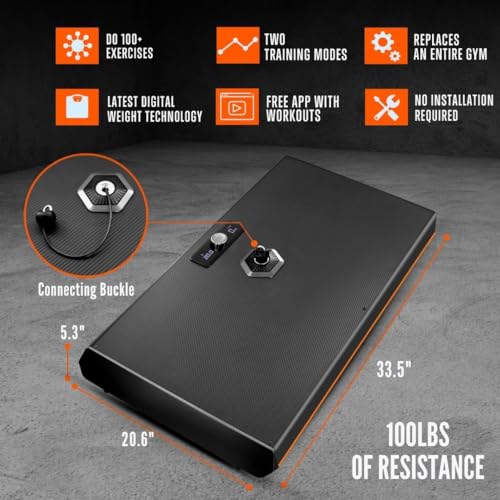 SQUATZ Pluto Home Smart Gym - 100lbs of Resistance - All-in-One Digital Gym Machine, WiFi and Bluetooth Enabled, Home Gym Equipment for Full Body Workouts