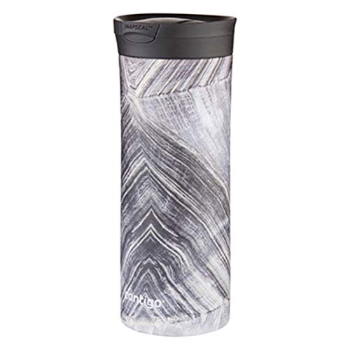Contigo Huron Vacuum-Insulated Stainless Steel Travel Mug with Leak-Proof Lid, Keeps Drinks Hot or Cold for Hours, Fits Most Cup Holders and Brewers, 20oz Black Shell