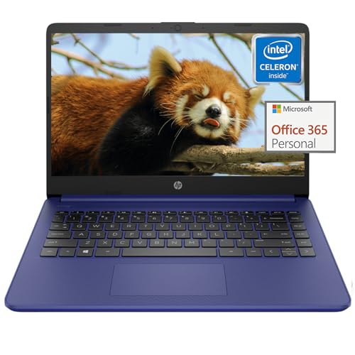 HP Stream 14-inch Laptop for Student and Business - Intel Quad-Core Processor, 4GB RAM, 320GB Storage (64GB eMMC + 256GB Card), 1-Year Office 365, Webcam, 11H Long Battery Life, Wi-Fi, Win11 H in S