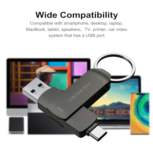 USB Flash Drive 256GB USB C Thumb Drive Android Phone Photo Stick High Speed Data Storage Memory Stick BEIMI for Android USB C Phone Devices Pad Air MacBook Pro and Computers Black 256G