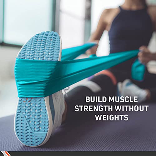 BodySport® Non-Latex Exercise Band, Precut, 30/Box, 4 in. x 5 ft., Professional Resistance Bands for Home Fitness & Gym Workouts & Rehab - For Stretching, Flexibility, Yoga, Pilates, Physical Therapy, & Recovery