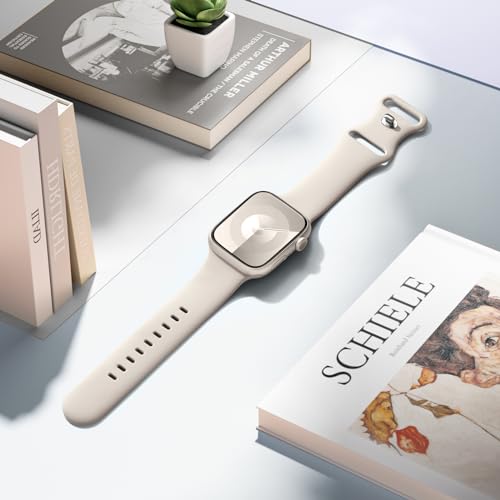 DaQin Sport Band Compatible with Apple Watch Band 38mm 40mm 41mm 42mm 44mm 45mm 49mm for Women Men, Soft Silicone Waterproof Replacement Strap for Apple Watch SE iWatch Series 9 Series 8 Series 7 6 5 4 3 2 1 Ultra/Ultra 2