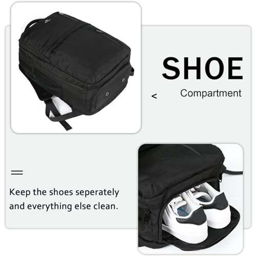 MATEIN Carry on Backpack, 40L Flight Approved Large Travel Laptop Backpack with USB Charge Port, 17 Inch Water Resistant Luggage Computer Daypack College Overnight Weekender Bag for Men & Women, Black