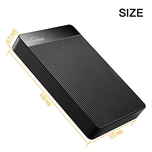 UnionSine 5TB Ultra Slim Portable External Hard Drive USB3.0 HDD Storage Compatible for PC, Desktop, Laptop, Xbox One, Xbox one, PS4(Black) HD2510