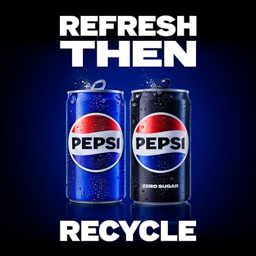 Pepsi Real Sugar Soda, Mini Cans, 7.5oz Mini Cans, (10 Pack), Cola, Soda Pop (Packaging May Vary)