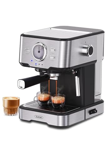 Gevi Espresso Machine High Pressure,Compact Espresso Coffee Machines with Milk Frother Steam Wand,Professional Coffee,Cappuccino,Latte Maker for Home,Espresso Maker, Gift for Coffee Lover and Dad