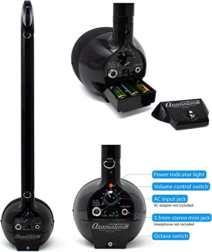 Otamatone Deluxe Electronic Musical Instrument for Adults Portable Synthesizer Digital Electric Music from Japan by Cube/Maywa Denki Cool Stuff Gifts, Black [English Manual]