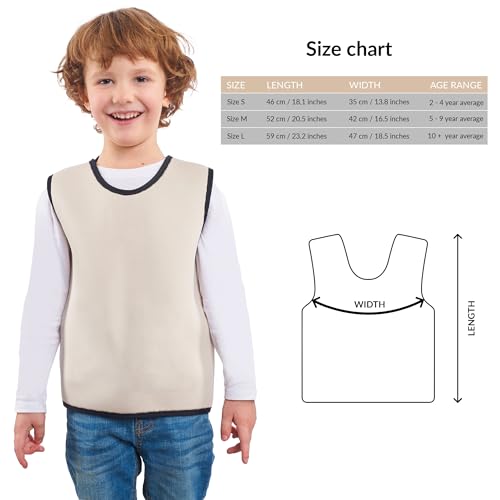 Compression Vest for Kids | Provide Deep Pressure Comfort | ADHD Tools for Kids | Autism Sensory Clothing | Comfortable Design | Compression Shirt Kids | Ensure a Secure Feeling Beige