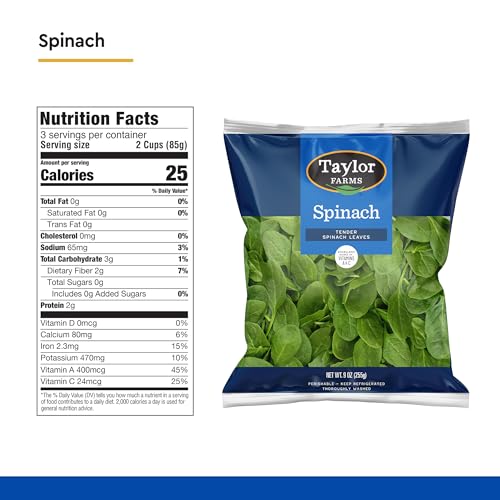 Taylor Farms Spinach, 9 oz Bag