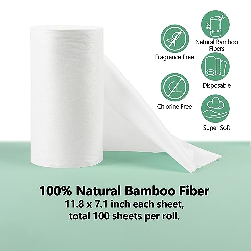 ALVABABY Diaper Liners 4 Rolls for Baby Cloth Diaper 11.8 x 7.1 Inch Disposable Natural Soft Compostable Fragrance Free and Chlorine Free 400 Sheets