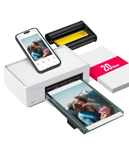 Liene 4x6'' Photo Printer, Wi-Fi, 20 Sheets, Full-Color, Instant Printer for iPhone, Android, Smartphone, Thermal dye Sublimation for Home Use