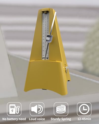Mechanical Metronome, Classic Metronomes for Piano Guitar Violin or Other Instruments Track Beat and Tempo,AUPHY