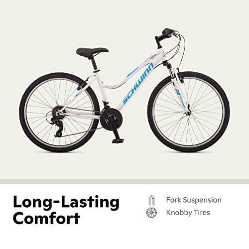 Schwinn High Timber Mountain Bike for Adult Youth Men Women Boys Girls, 24 to 29-Inch Wheels, 7 or 21-Speeds, Front Suspension, Aluminum and Steel Frame Options