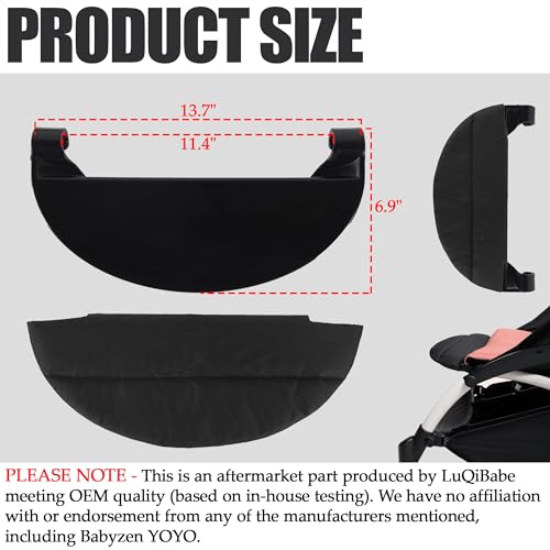 Baby Leg Rest with Padded Cover Compatible with Babyzen YOYO Stroller Footrest 12.5 Inch Long Extend Infant Pram Footboard Provide Additional Comfort in Stroller - Black