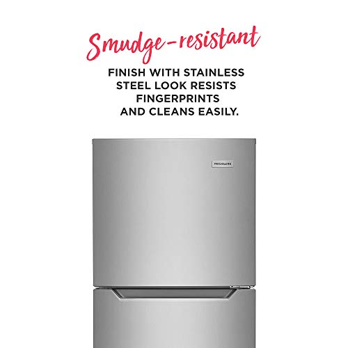 Frigidaire 11.6 Cu. Ft. Compact ADA Top Freezer Refrigerator in Brushed Steel with Electronic Control Panel, Reversible Door Swing, ENERGY STAR