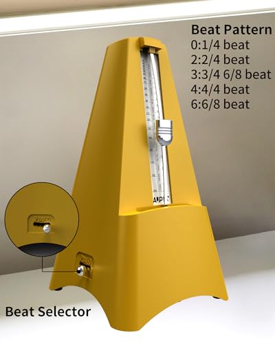 Mechanical Metronome, Classic Metronomes for Piano Guitar Violin or Other Instruments Track Beat and Tempo,AUPHY