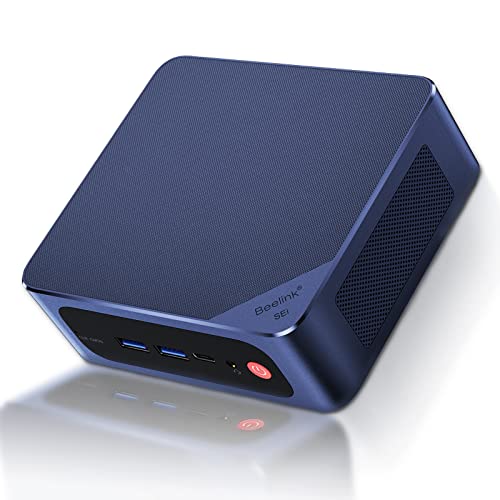 Beelink SEi12 Mini PC,12th Generation Intel Core i5-12450H up to 4.4GHz(8C/12T),Mini Computer with 16GB DDR4 RAM/500GB M.2 2280 NVMe PCle 4.0 SSD,4K FPS/WiFi 6/BT5.2/Dual-Screen Display