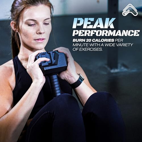 Tribe WOD Hammer Kettlebell 15-70lb + Adjustable | Cross Training Workout Equipment for Muscle Building, Cardio Fitness, Weights for Women & Men | Strength Training Kettlebells