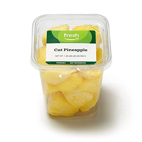 Amazon Fresh Brand, Cut Pineapple, 20 Oz