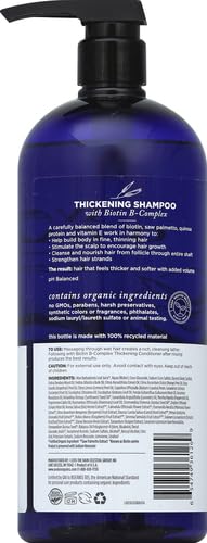 Avalon Organics Therapy Biotin B-Complex Thickening Shampoo, For an Energized Scalp and Thicker, Fuller-Looking Hair, 32 Fluid Ounces