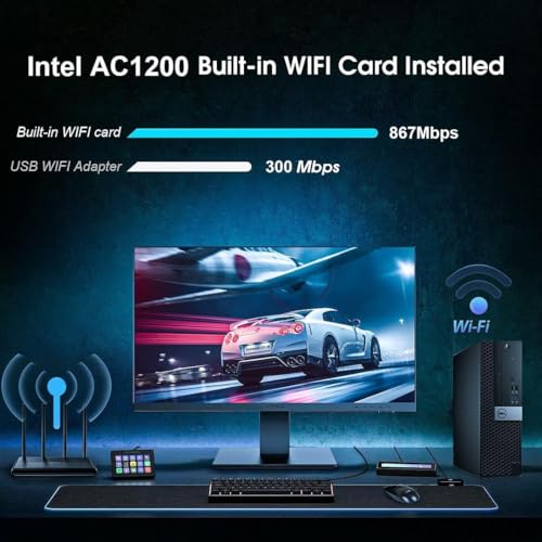 Dell OptiPlex Desktop Computer with 24 inch Monitor PC and Monitor Bundle, i7-6700 3.4GHz,16GB Ram New 512GB SSD,Intel AC7260 Built-in WiFi Bluetooth,HDMI,Refurbished Desktop,Windows 10 Pro (Renewed)