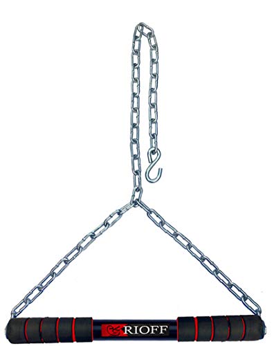 Rioff® Height Increase Pull Up Bar for ChinUps Hanging Rod for Home/Gym Use for Men Kids Boys Adults Fitted with Heavy Chain Sangal (6FT)