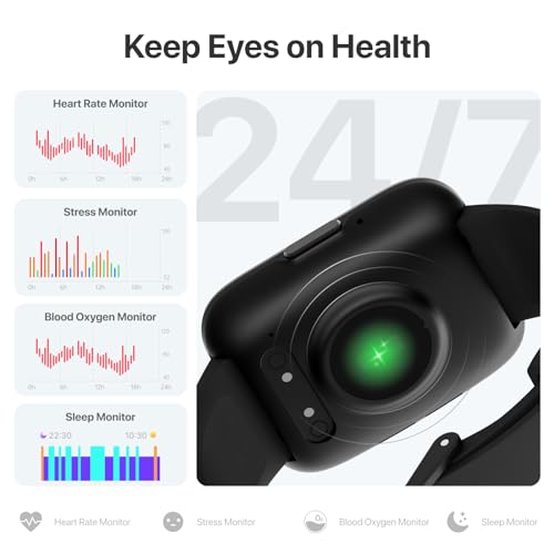 Smart Watch for Men Women - Answer/Make Calls/Quick Text Reply/AI Control, 1.83" for Android Phones iPhone Samsung Compatible IP68 Smartwatch Fitness Tracker Heart Rate Blood Oxygen Sleep Monitor