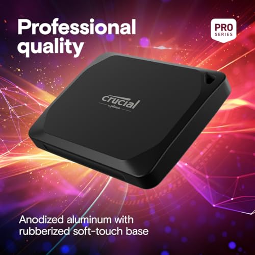 Crucial X10 Pro 4TB Portable SSD - Up to 2100MB/s Read, 2000MB/s Write - Water and dust Resistant, PC and Mac, with Mylio Photos+ Offer - USB 3.2 External Solid State Drive - CT4000X10PROSSD902