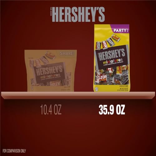 HERSHEY'S Miniatures Assorted Chocolate Candy Party Pack, 35.9 oz