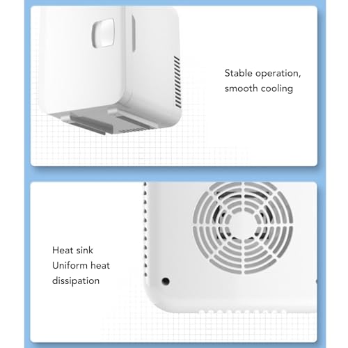 Mini Fridge, 6L Portable Makeup Fridge for Bedroom, USB Powered Portable Cooler Warmer Personal Refrigerator for Skincare Beverage Food Medication Home Office Car