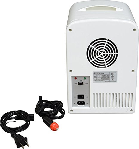 Uber Appliance UB-CH1-WHITE, Skin Care, Beauty, Makeup, Cosmetics Storage | Skincare Bedroom | Portable Mini Fridge Cooler and Warmer